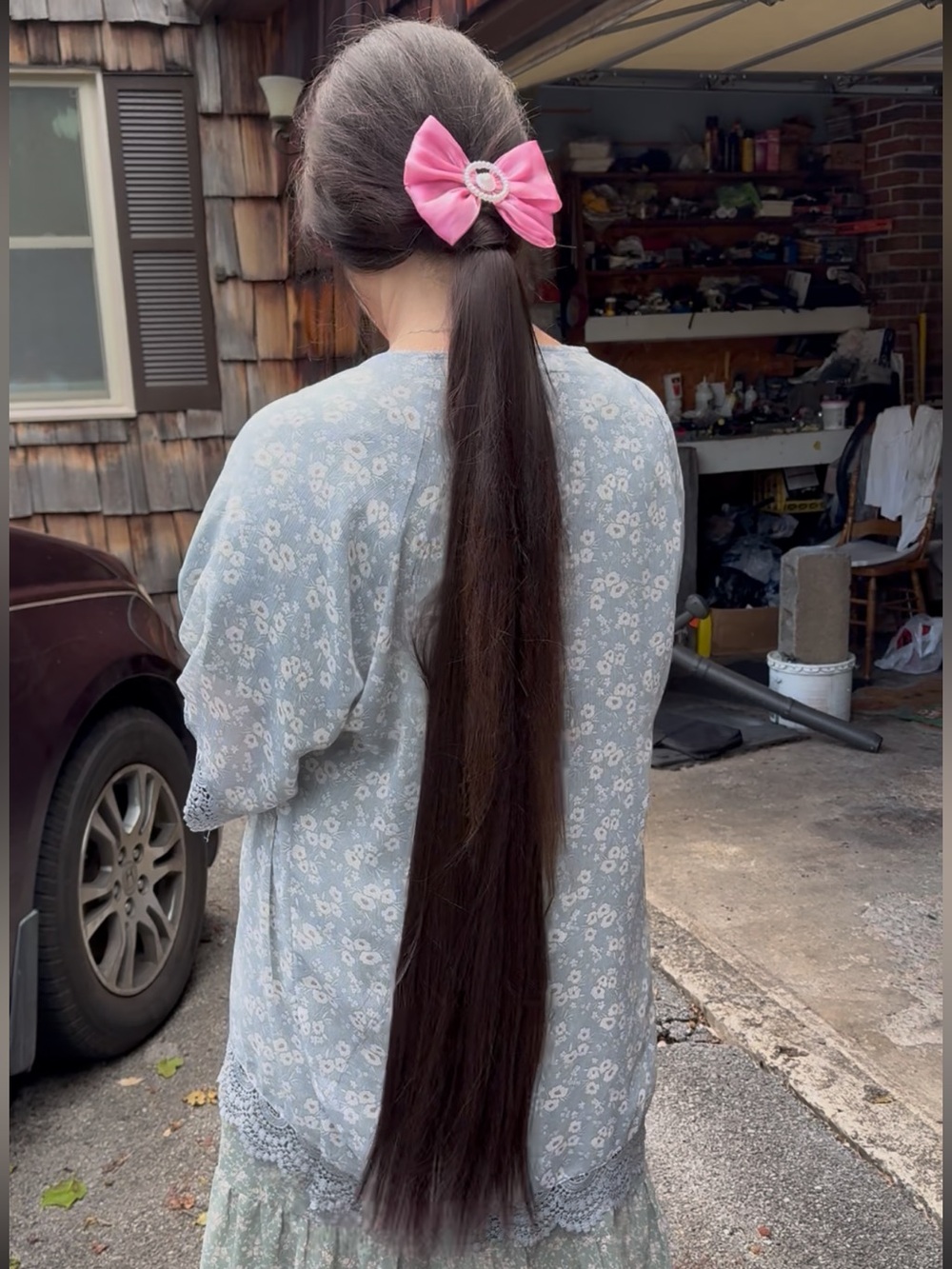 Long Straight Draw String Clip-In Ponytail Extension Looks Real - Dark Brown NEW